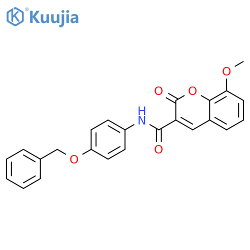 N-[4-(benzyloxy)phenyl]-8-methoxy-2-oxo-2H-chromene-3-carboxamide structure