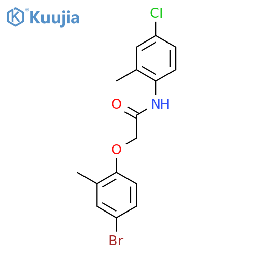 2-(4-Bromo-2-methylphenoxy)-N-(4-chloro-2-methylphenyl)acetamide structure