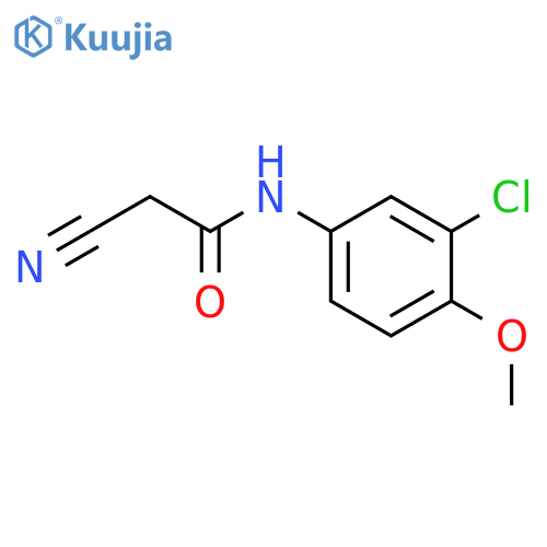N-(3-chloro-4-methoxyphenyl)-2-cyanoacetamide structure