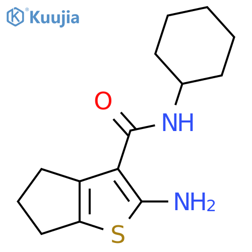 2-Amino-N-cyclohexyl-5,6-dihydro-4H-cyclopentabthiophene-3-carboxamide structure