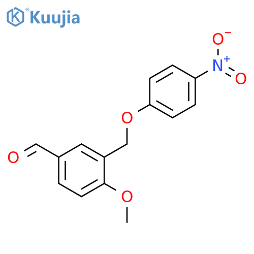 4-Methoxy-3-(4-nitrophenoxy)methylbenzaldehyde structure