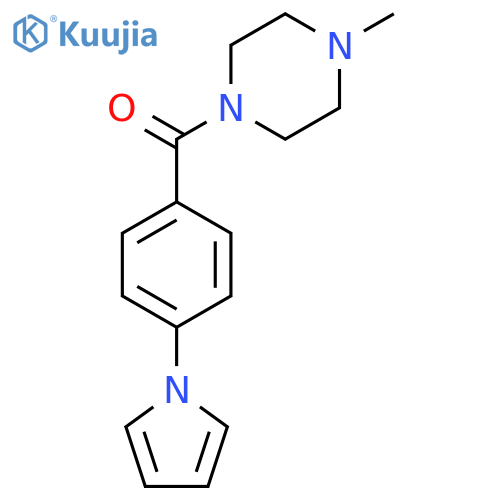(4-methylpiperazino)[4-(1H-pyrrol-1-yl)phenyl]methanone structure