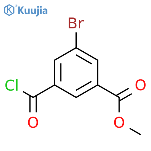 BENZOIC ACID, 3-BROMO-5-(CHLOROCARBONYL)-, METHYL ESTER structure
