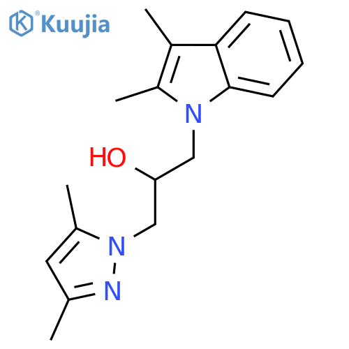 1-(2,3-Dimethyl-1H-indol-1-yl)-3-(3,5-dimethyl-1H-pyrazol-1-yl)propan-2-ol structure