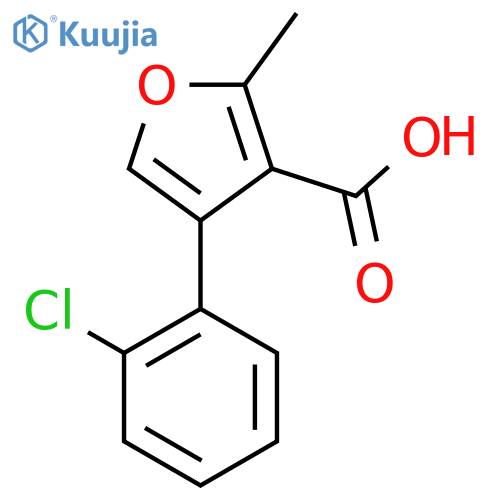 4-(2-Chlorophenyl)-2-methyl-3-furancarboxylic acid structure