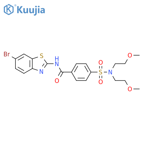 4-bis(2-methoxyethyl)sulfamoyl-N-(6-bromo-1,3-benzothiazol-2-yl)benzamide structure