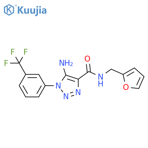 5-amino-N-(furan-2-yl)methyl-1-3-(trifluoromethyl)phenyl-1H-1,2,3-triazole-4-carboxamide structure