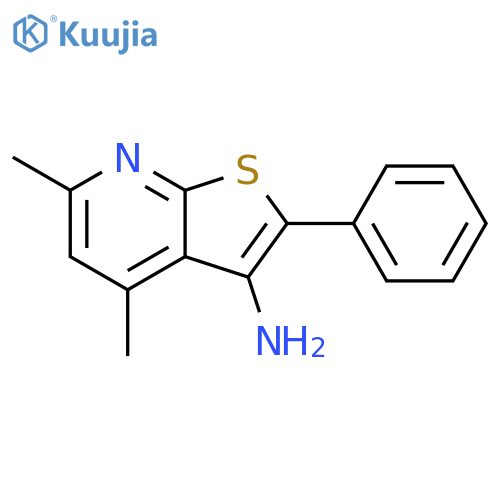 4,6-Dimethyl-2-phenylthieno[2,3-b]pyridin-3-amine structure