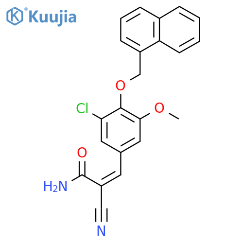 3-{3-Chloro-5-methoxy-4-[(naphthalen-1-yl)methoxy]phenyl}-2-cyanoprop-2-enamide structure
