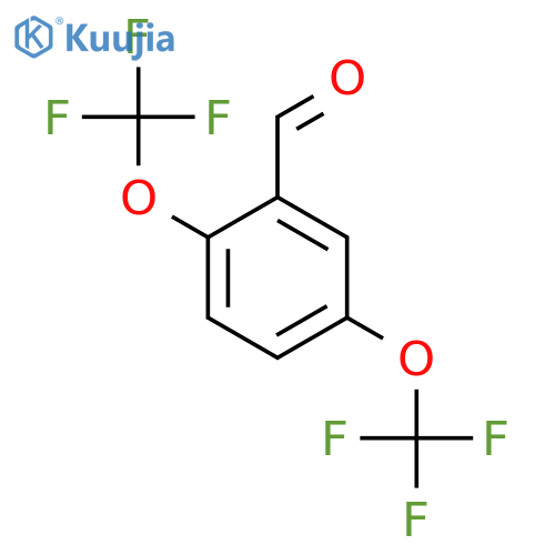 Benzaldehyde, 2,5-bis(trifluoromethoxy)- structure