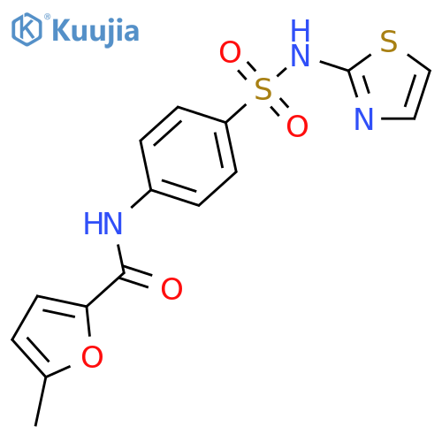 2-Furancarboxamide, 5-methyl-N-[4-[(2-thiazolylamino)sulfonyl]phenyl]- structure