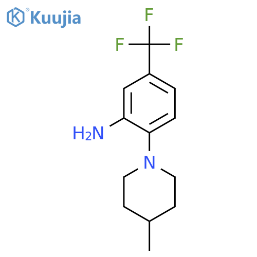 2-(4-Methyl-1-piperidinyl)-5-(trifluoromethyl)-phenylamine structure