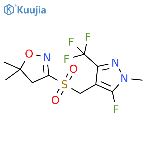 Isoxazole, 3-[[[5-fluoro-1-methyl-3-(trifluoromethyl)-1H-pyrazol-4-yl]methyl]sulfonyl]-4,5-dihydro-5,5-dimethyl- structure