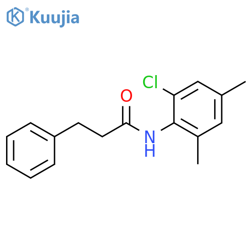 N-(2-chloro-4,6-dimethylphenyl)-3-phenylpropanamide structure