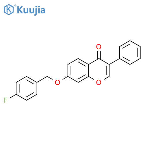7-(4-fluorophenyl)methoxy-3-phenyl-4H-chromen-4-one structure