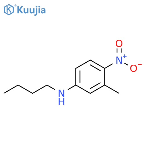 N-butyl-3-methyl-4-nitroaniline structure