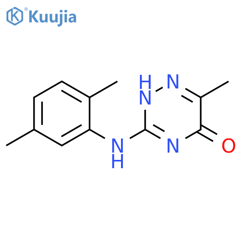 3-(2,5-dimethylphenyl)amino-6-methyl-4,5-dihydro-1,2,4-triazin-5-one structure