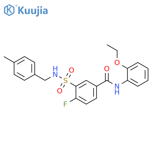 N-(2-ethoxyphenyl)-4-fluoro-3-{(4-methylphenyl)methylsulfamoyl}benzamide structure
