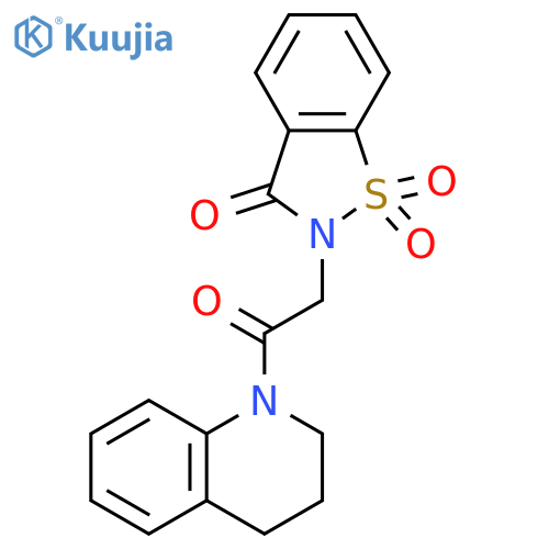 2-2-oxo-2-(1,2,3,4-tetrahydroquinolin-1-yl)ethyl-2,3-dihydro-1lambda6,2-benzothiazole-1,1,3-trione structure