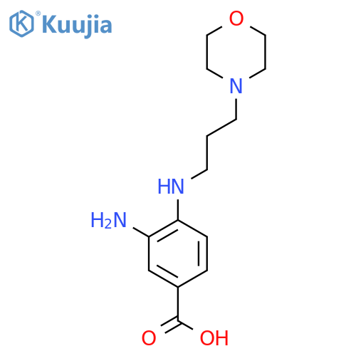 3-Amino-4-{[3-(morpholin-4-yl)propyl]amino}benzoic acid structure