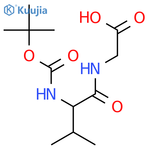 (tert-Butoxycarbonyl)-L-valylglycine structure
