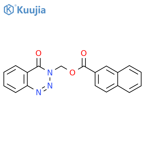(4-oxo-3,4-dihydro-1,2,3-benzotriazin-3-yl)methyl naphthalene-2-carboxylate structure