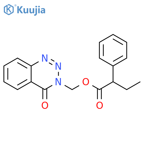 (4-oxo-3,4-dihydro-1,2,3-benzotriazin-3-yl)methyl 2-phenylbutanoate structure