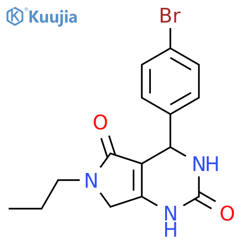 4-(4-bromophenyl)-6-propyl-1H,2H,3H,4H,5H,6H,7H-pyrrolo3,4-dpyrimidine-2,5-dione structure