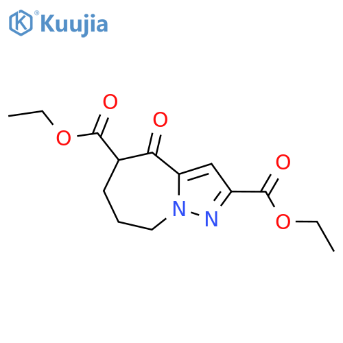4-Oxo-5,6,7,8-tetrahydro-4H-pyrazolo[1,5-a]azepine-2,5-dicarboxylic acid diethyl ester structure
