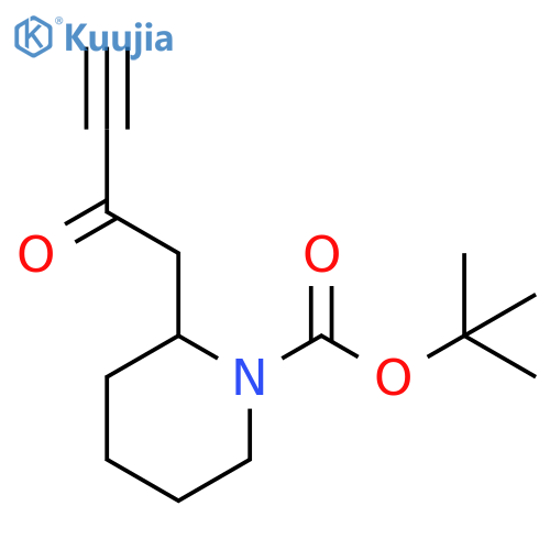 1-Piperidinecarboxylic acid, 2-(2-oxo-3-butyn-1-yl)-, 1,1-dimethylethyl ester structure