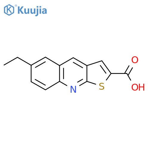 6-Ethyl-thieno2,3-bquinoline-2-carboxylicacid structure