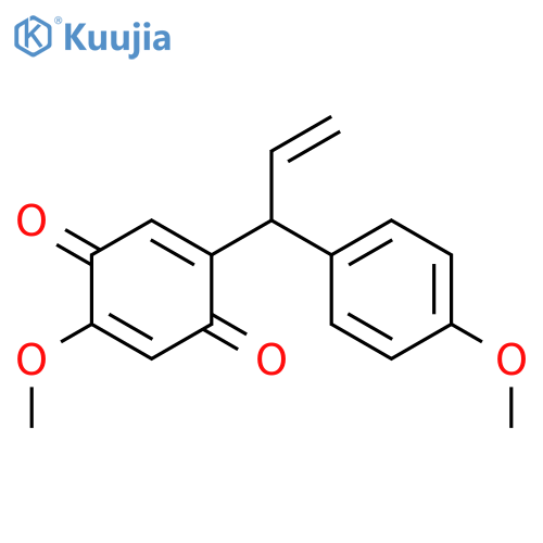 2-methoxy-5-[(1S)-1-(4-methoxyphenyl)prop-2-en-1-yl]cyclohexa-2,5-diene-1,4-dione structure