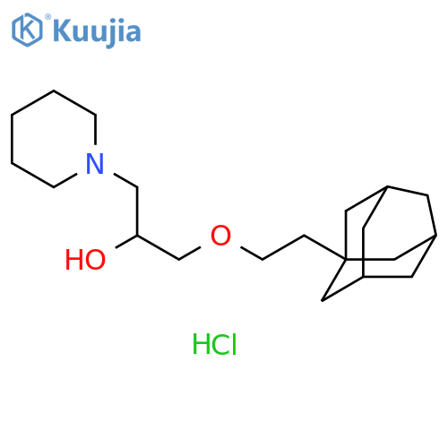 1-2-(adamantan-1-yl)ethoxy-3-(piperidin-1-yl)propan-2-ol hydrochloride structure