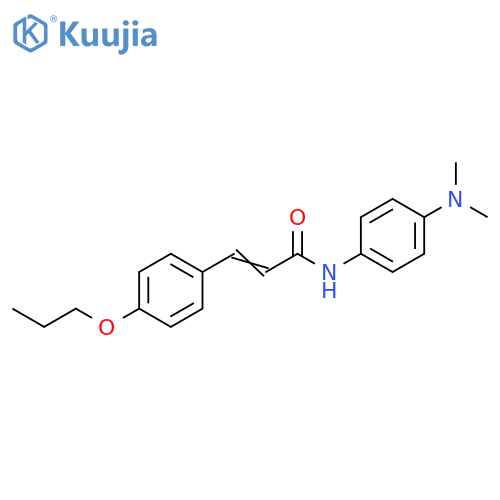 (2E)-N-4-(dimethylamino)phenyl-3-(4-propoxyphenyl)prop-2-enamide structure