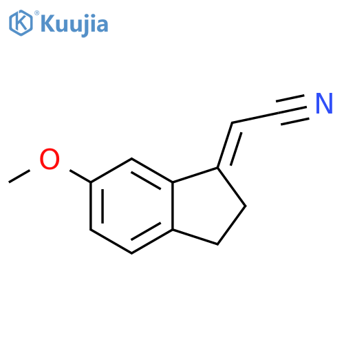 (2Z)-2-(2,3-Dihydro-6-methoxy-1H-inden-1-ylidene)acetonitrile structure