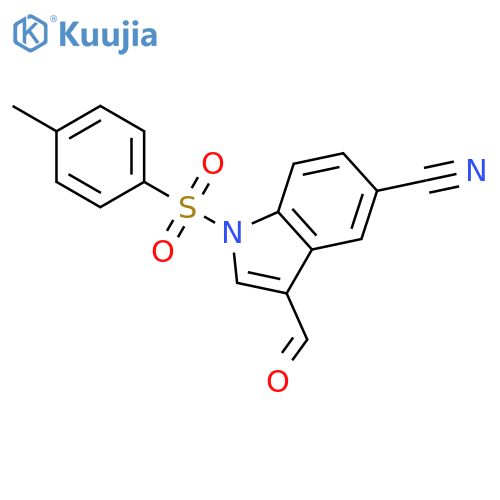 3-Formyl-1-tosyl-1h-indole-5-carbonitrile structure