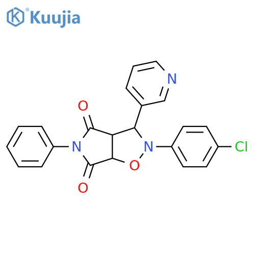 2-(4-chlorophenyl)-5-phenyl-3-(pyridin-3-yl)-hexahydro-2H-pyrrolo3,4-d1,2oxazole-4,6-dione structure