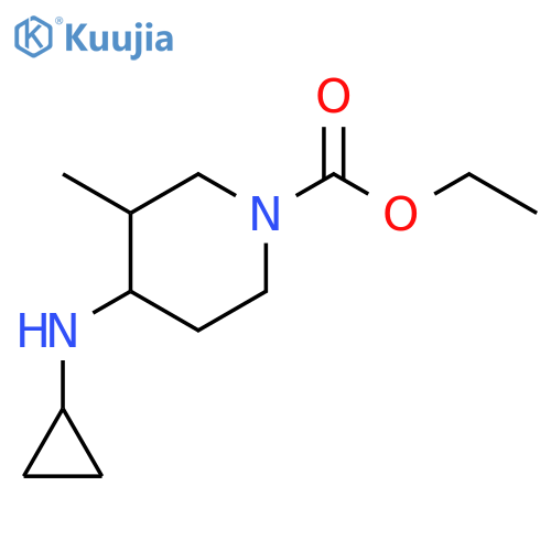 1-Piperidinecarboxylic acid, 4-(cyclopropylamino)-3-methyl-, ethyl ester structure