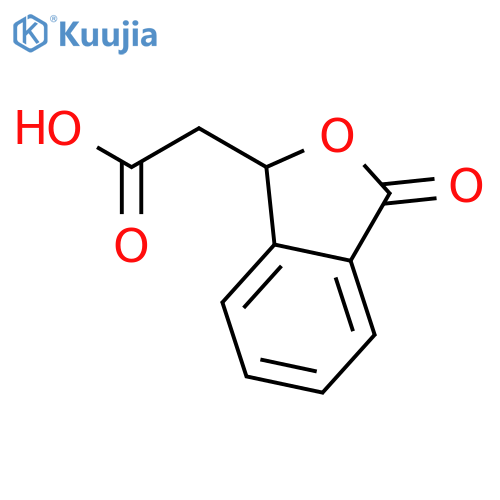 2-(3-oxo-1,3-dihydro-2-benzofuran-1-yl)acetic acid structure