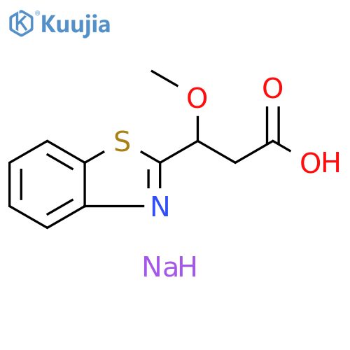 sodium 3-(1,3-benzothiazol-2-yl)-3-methoxypropanoate structure