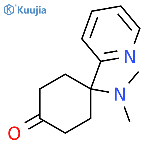 4-(dimethylamino)-4-(2-pyridyl)cyclohexanone structure