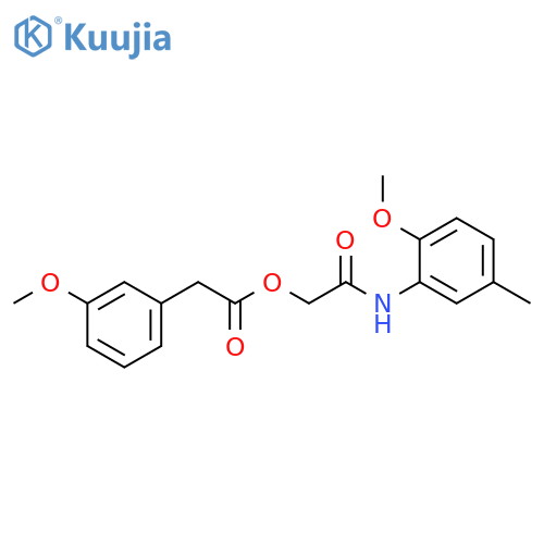 (2-methoxy-5-methylphenyl)carbamoylmethyl 2-(3-methoxyphenyl)acetate structure
