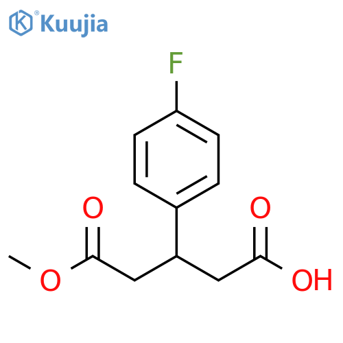 Pentanedioic acid, 3-(4-fluorophenyl)-, 1-methyl ester structure