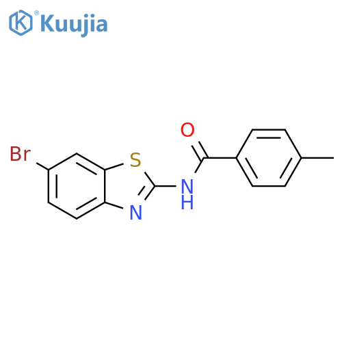 N-(6-bromo-1,3-benzothiazol-2-yl)-4-methylbenzamide structure