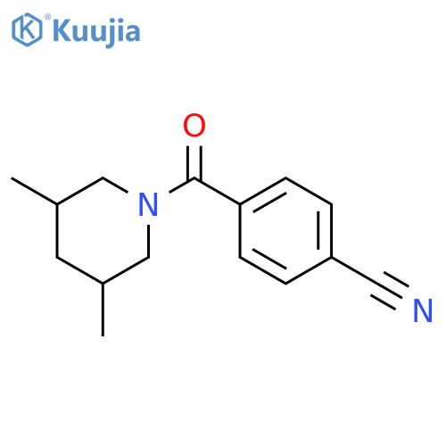 Benzonitrile, 4-[(3,5-dimethyl-1-piperidinyl)carbonyl]- structure