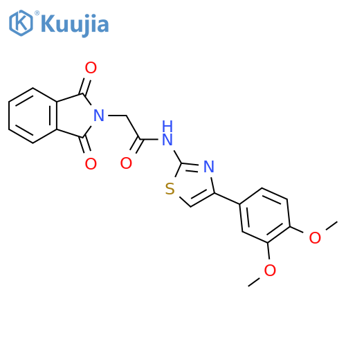 N-4-(3,4-dimethoxyphenyl)-1,3-thiazol-2-yl-2-(1,3-dioxo-2,3-dihydro-1H-isoindol-2-yl)acetamide structure