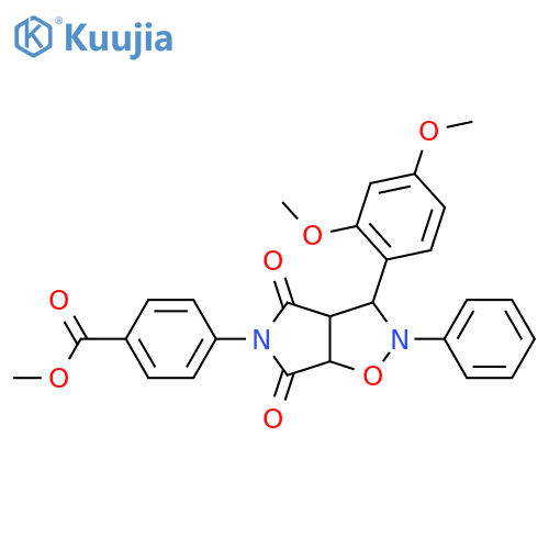 methyl 4-3-(2,4-dimethoxyphenyl)-4,6-dioxo-2-phenyl-hexahydro-2H-pyrrolo3,4-d1,2oxazol-5-ylbenzoate structure