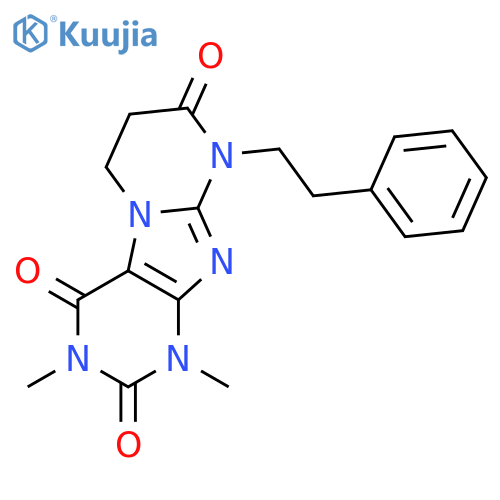 <br>1,3-Dimethyl-9-phenethyl-6,7-dihydropyrimido[2,1-f]purine-2,4,8(1H,3H,9H)-t rione structure