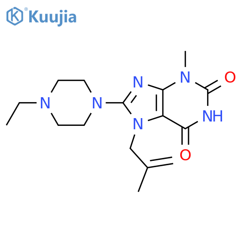 8-(4-ethylpiperazin-1-yl)-3-methyl-7-(2-methylprop-2-en-1-yl)-2,3,6,7-tetrahydro-1H-purine-2,6-dione structure