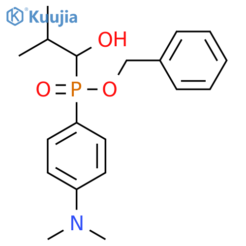 benzyl 4-(dimethylamino)phenyl(1-hydroxy-2-methylpropyl)phosphinate structure